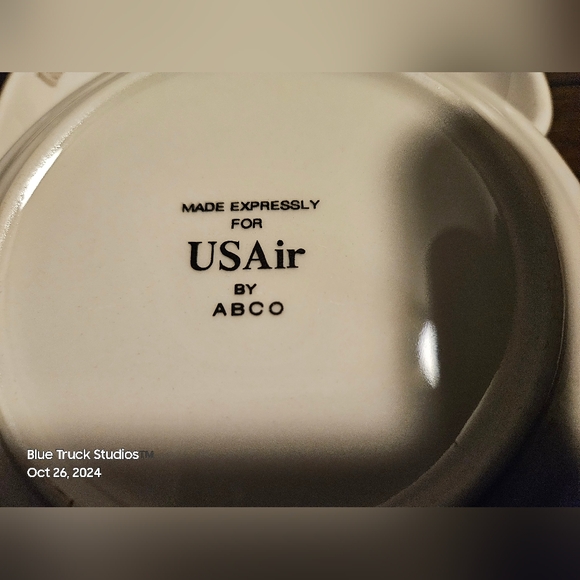 USAir Plate Set Abco China Brand Vintage Airplane Dishes - Picture 11 of 14